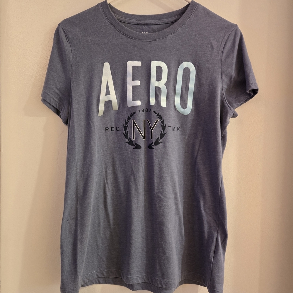 Aeropostale Classic Crew Blue Tee